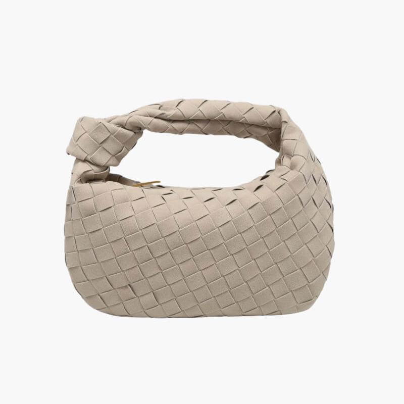 Koziti – Women's Mini Suede Shoulder Bag with Woven Knot Design