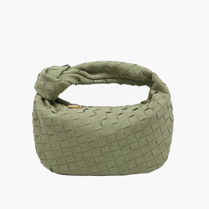 Koziti – Women's Mini Suede Shoulder Bag with Woven Knot Design