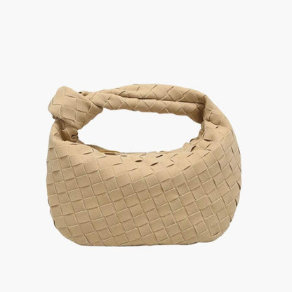 Koziti – Women's Mini Suede Shoulder Bag with Woven Knot Design