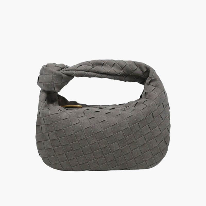 Koziti – Women's Mini Suede Shoulder Bag with Woven Knot Design