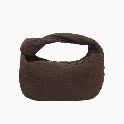 Koziti – Women's Mini Suede Shoulder Bag with Woven Knot Design